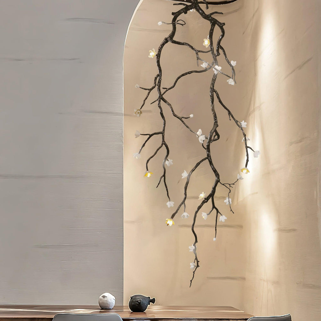 Contemporary Large Long Branch Flower Chandelier - CasaraHouse
