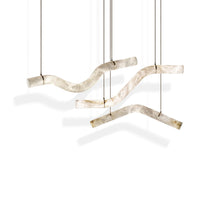 Glacera Simplicity Alabaster Curved Chandelier