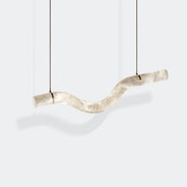 Glacera Simplicity Alabaster Curved Chandelier