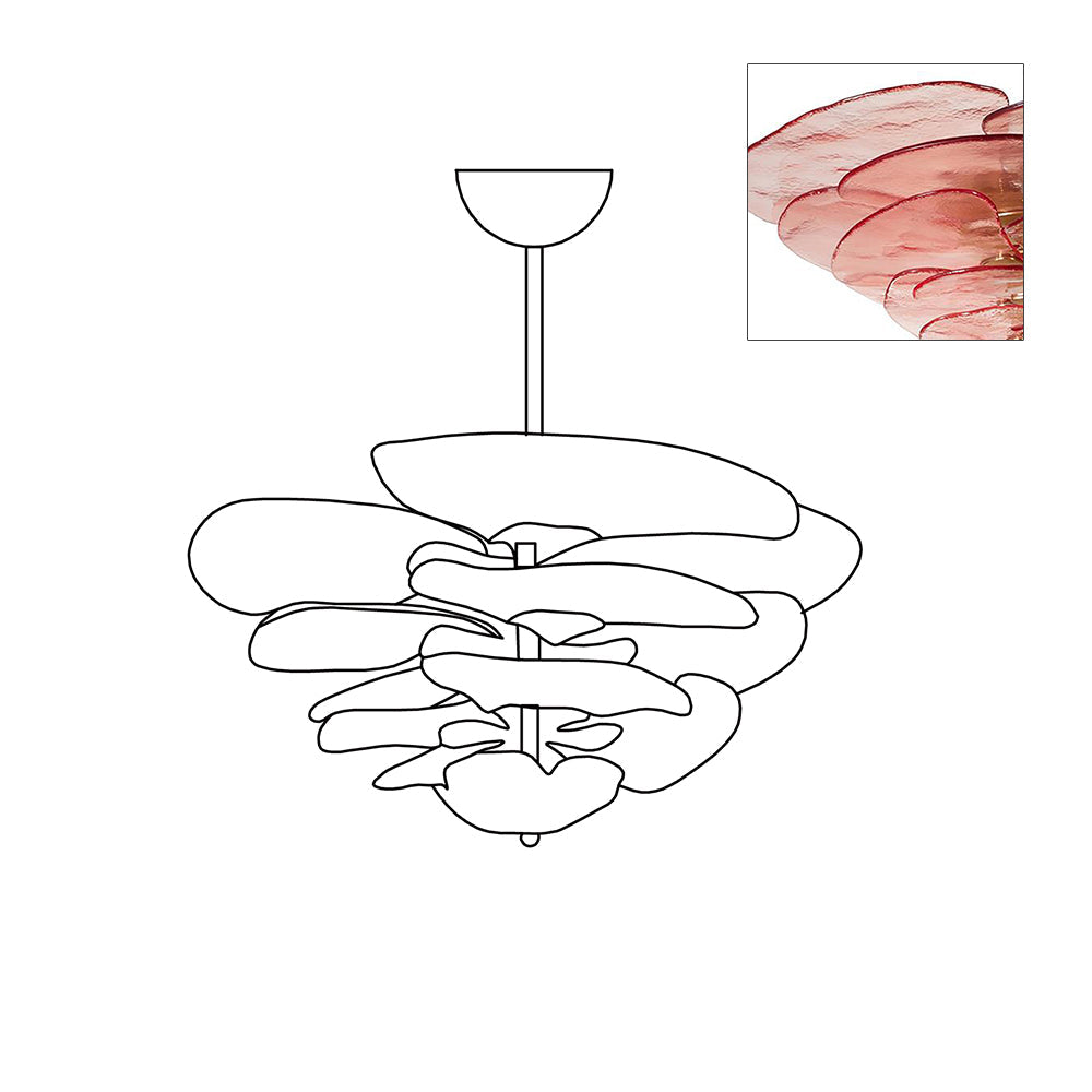 Petals Gold Murano Glass Chandelier