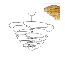 Petals Gold Murano Glass Chandelier