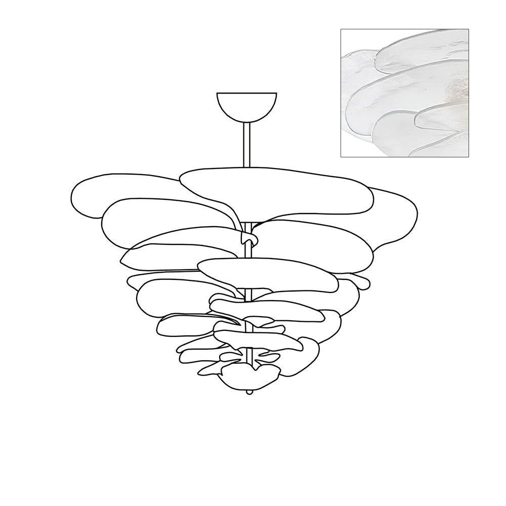 Petals Gold Murano Glass Chandelier