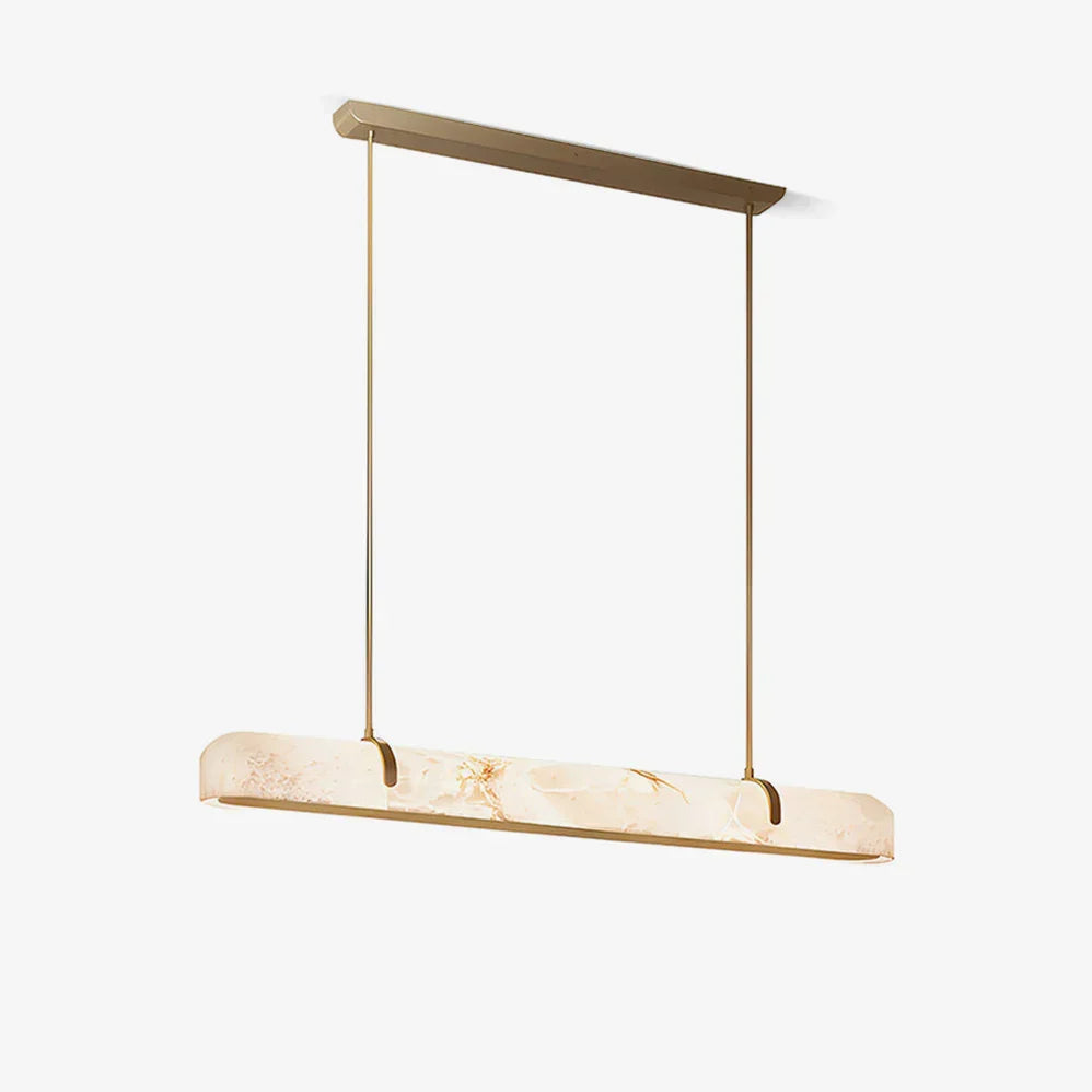 Linear Alabaster Chandelier, Kitchen Island Pendant Light