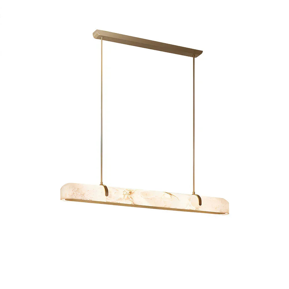 Linear Alabaster Chandelier, Kitchen Island Pendant Light