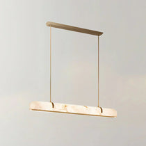 Linear Alabaster Chandelier, Kitchen Island Pendant Light