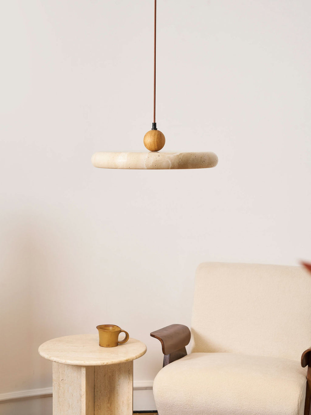Lorea Travertine Stone Pendant Light - CasaraHouse