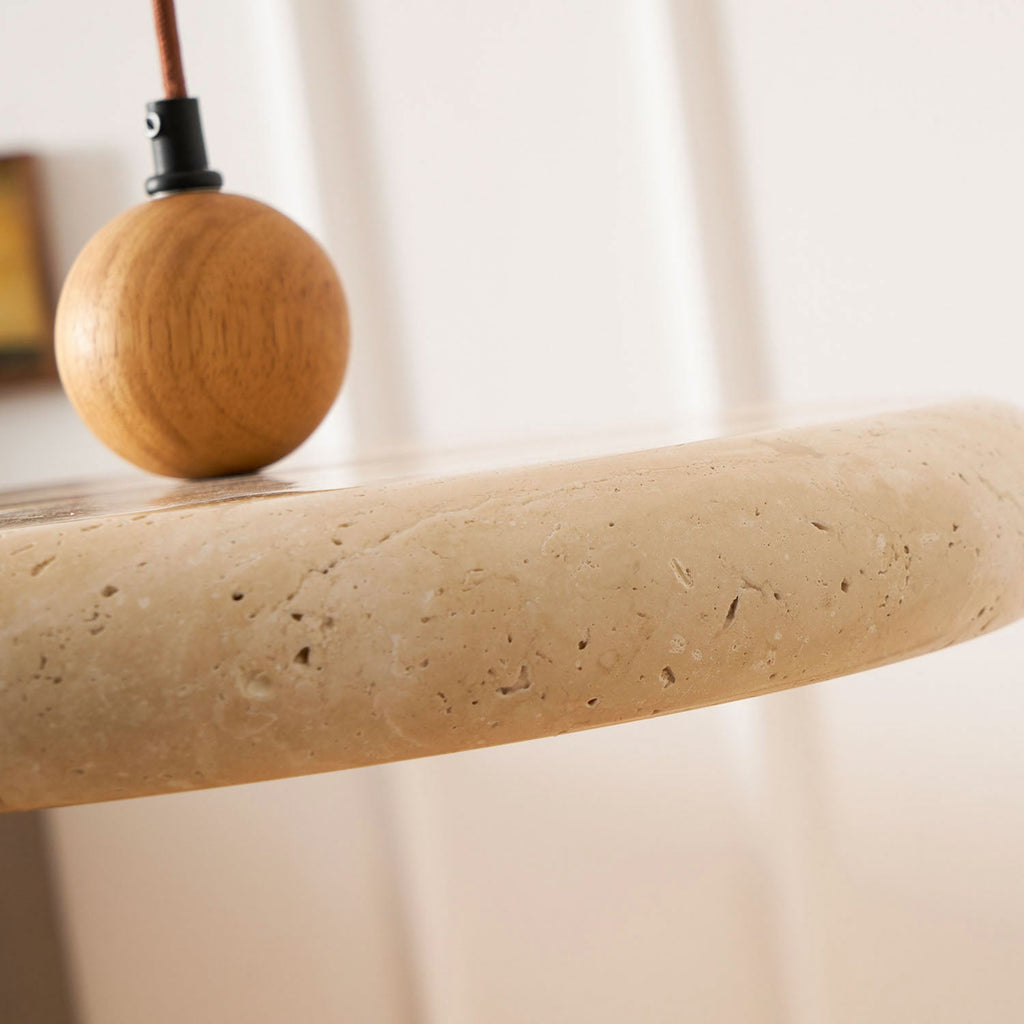 Lorea Travertine Stone Pendant Light - CasaraHouse