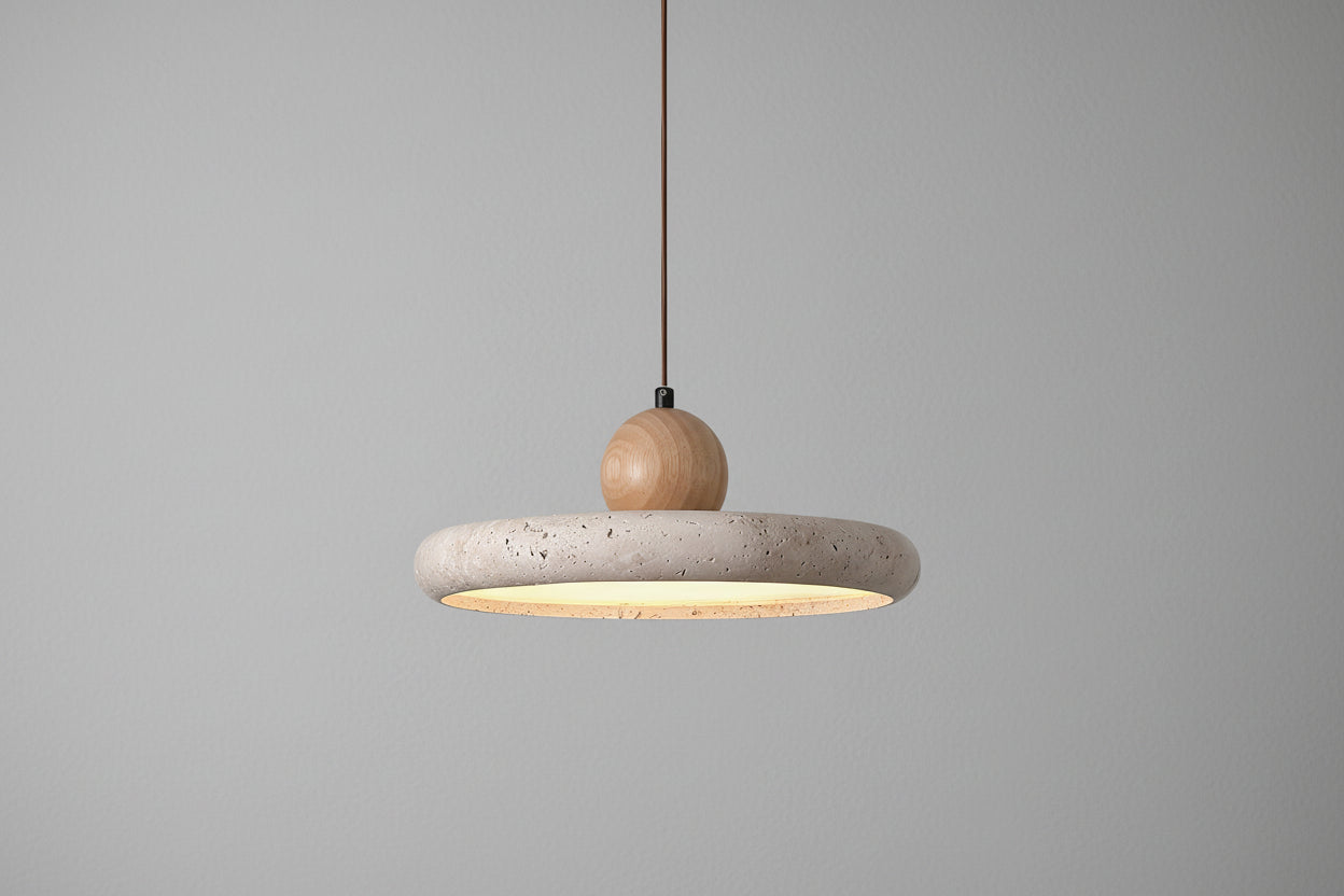 Lorea Travertine Stone Pendant Light - CasaraHouse