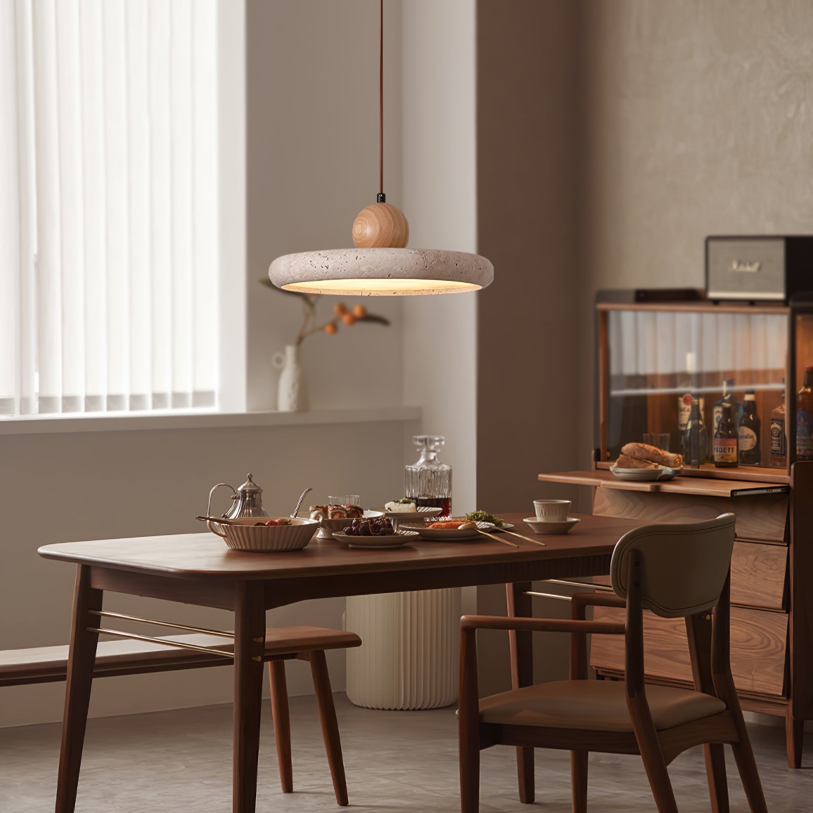 Lorea Travertine Stone Pendant Light Secondary image