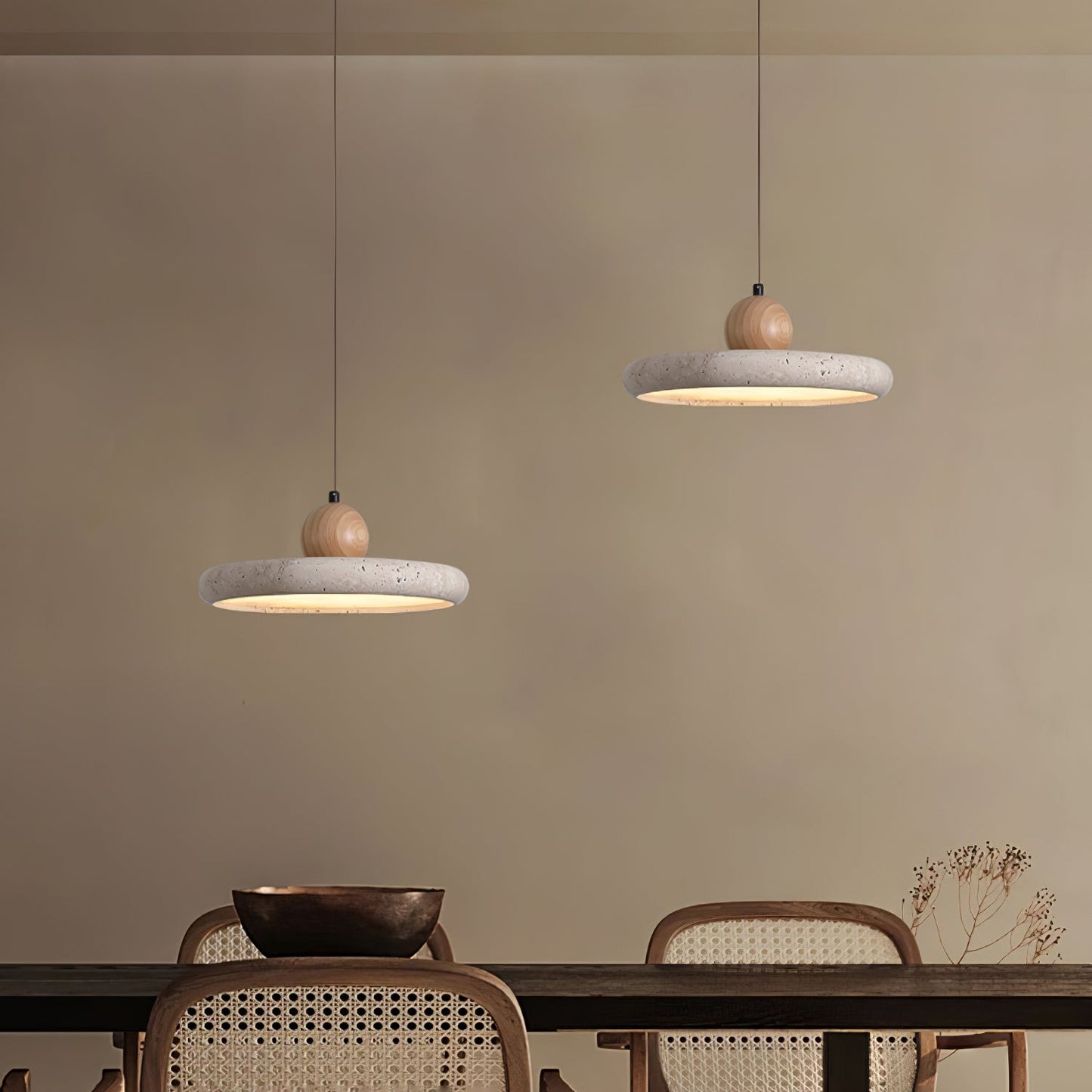 Lorea Travertine Stone Pendant Light - CasaraHouse
