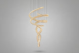 Tall Twisting Glass Staircase Chandelier - CasaraHouse