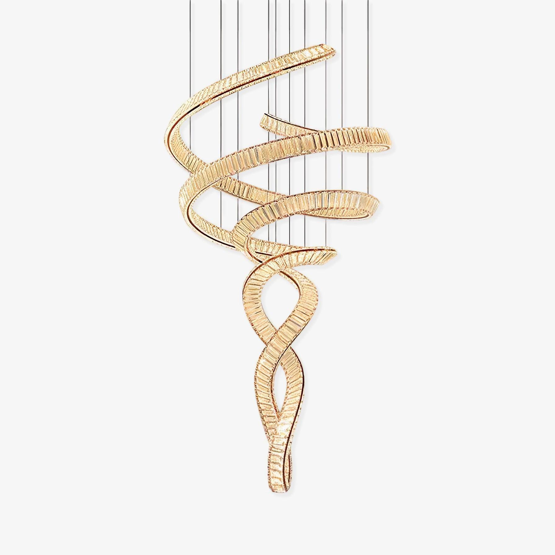 Long Spiral Crystal Chandelier Secondary image