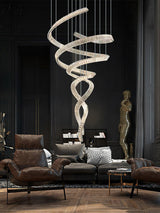 Tall Twisting Glass Staircase Chandelier - CasaraHouse