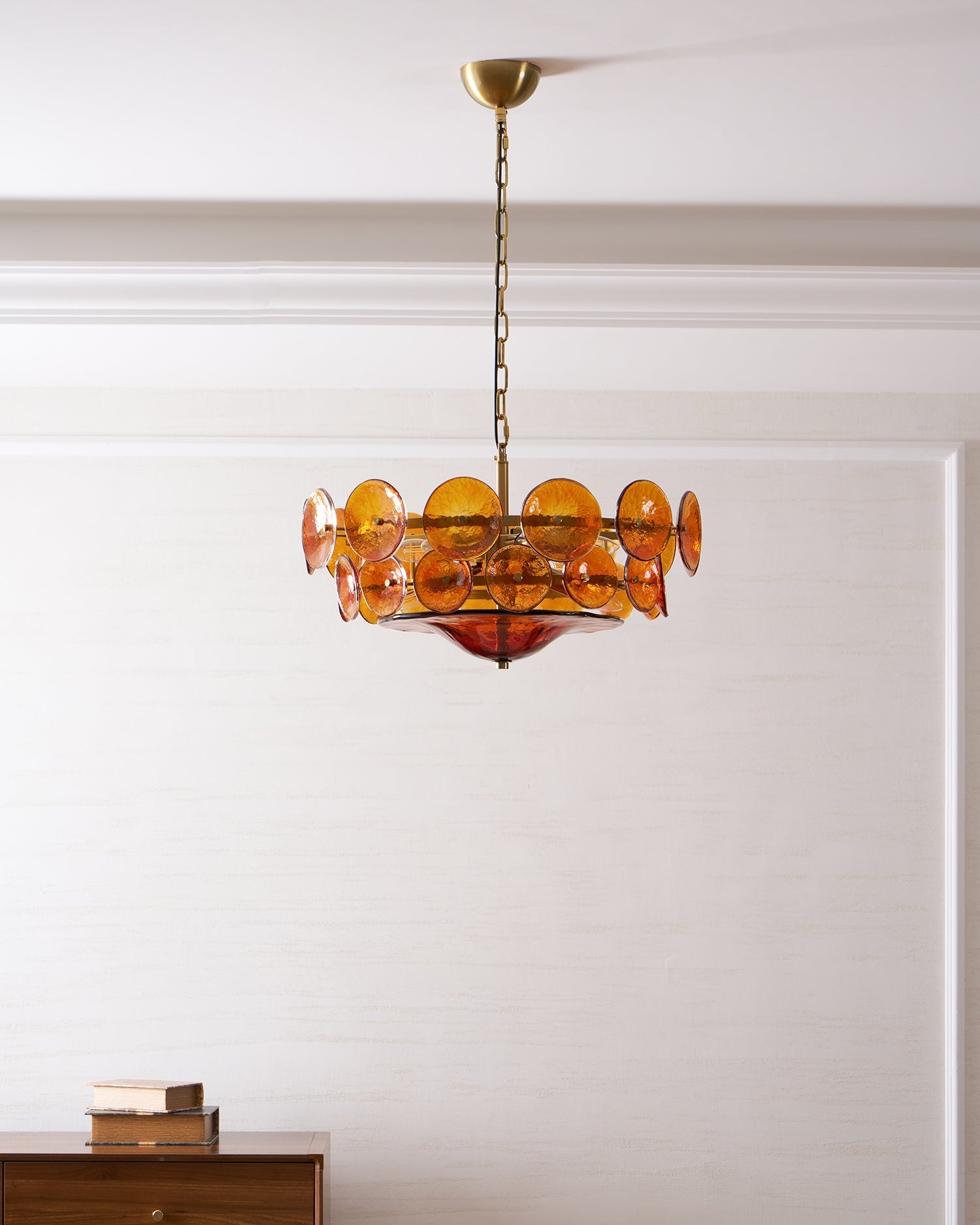 Solaris Disc Murano Glass Chandelier