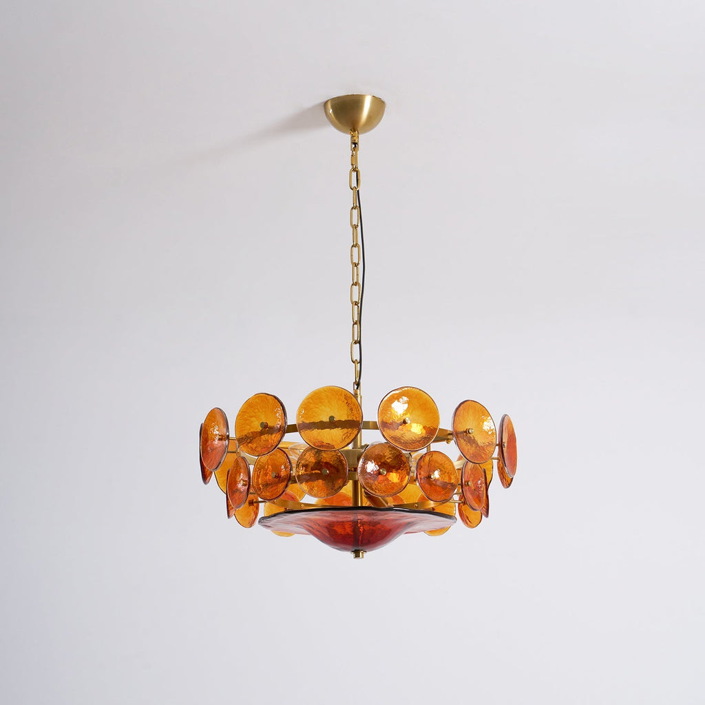 Solaris Disc Murano Glass Chandelier