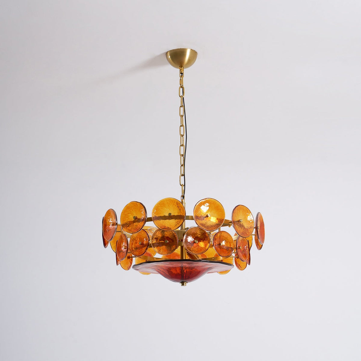 Solaris Disc Murano Glass Chandelier