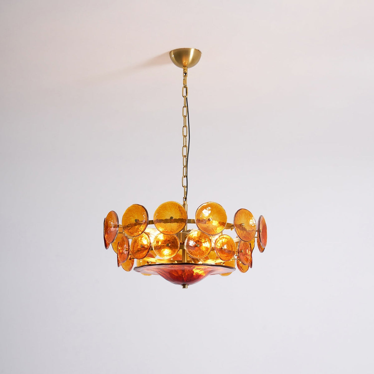 Solaris Disc Murano Glass Chandelier