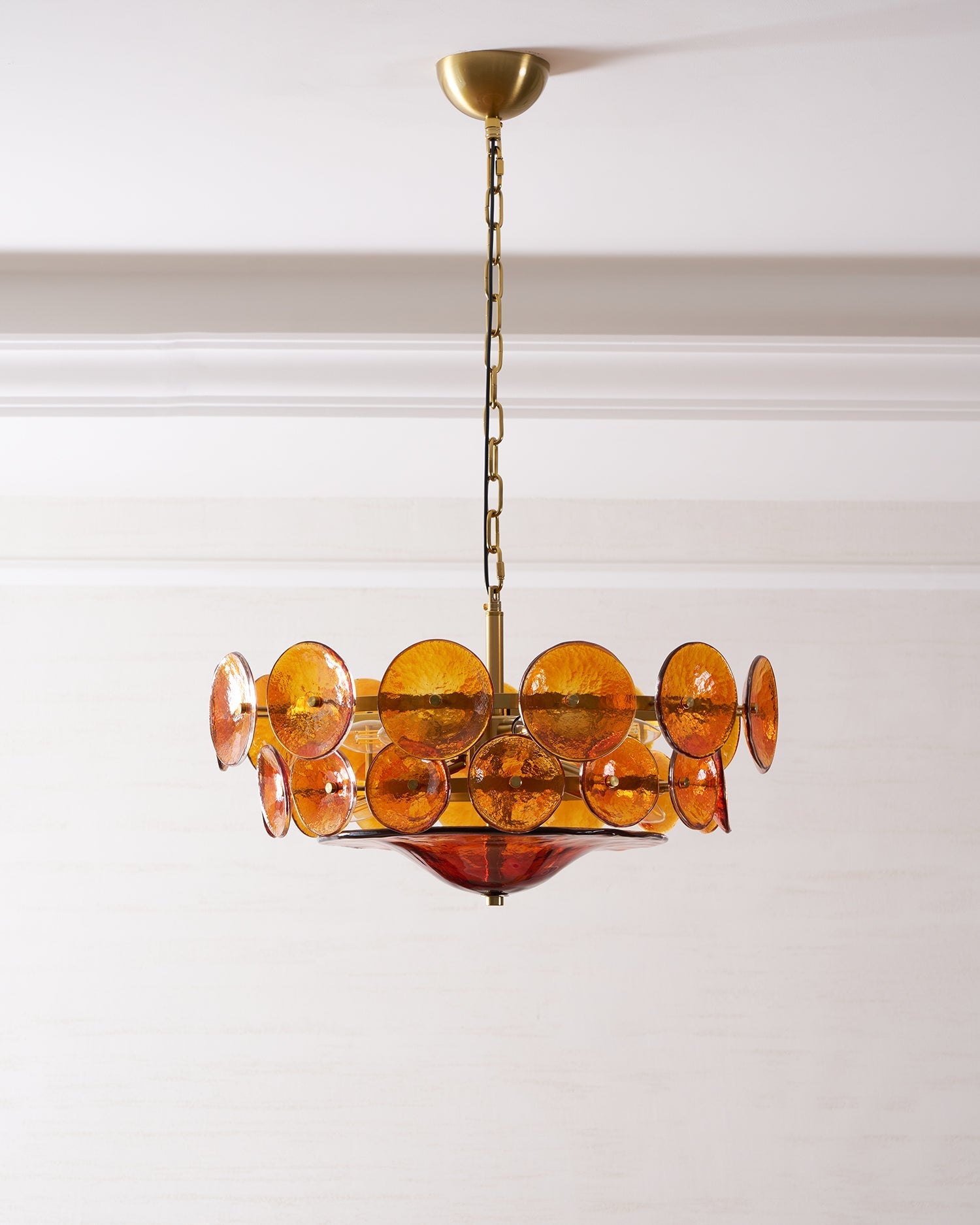 Solaris Disc Murano Glass Chandelier