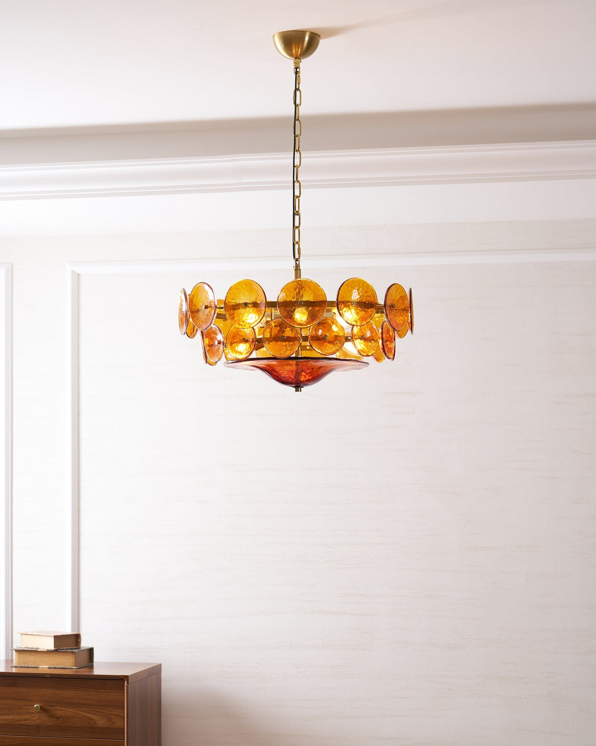 Solaris Disc Murano Glass Chandelier