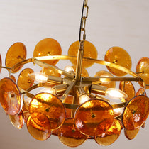 Solaris Disc Murano Glass Chandelier