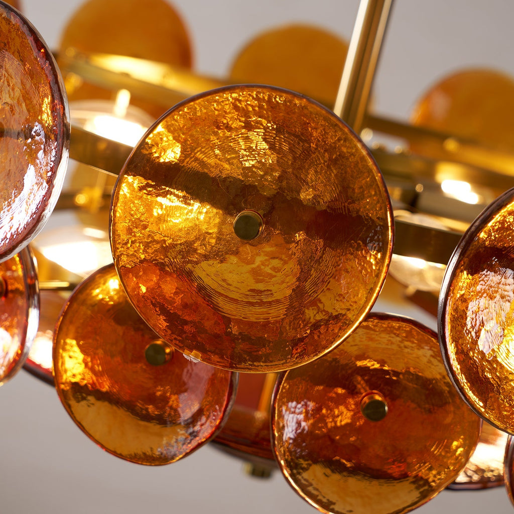 Solaris Disc Murano Glass Chandelier