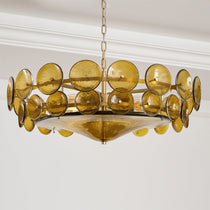Solaris Disc Murano Glass Chandelier