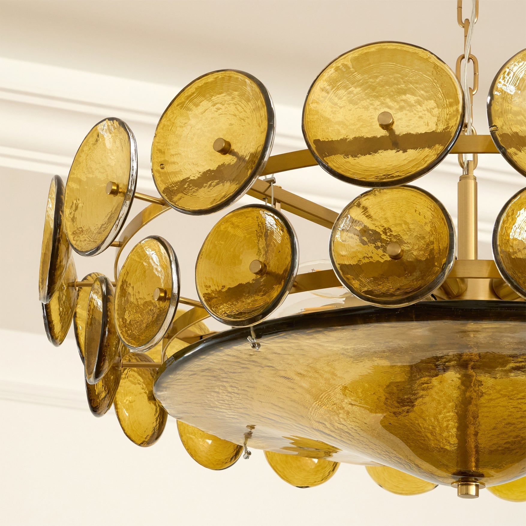 Solaris Disc Murano Glass Chandelier