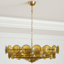 Solaris Disc Murano Glass Chandelier