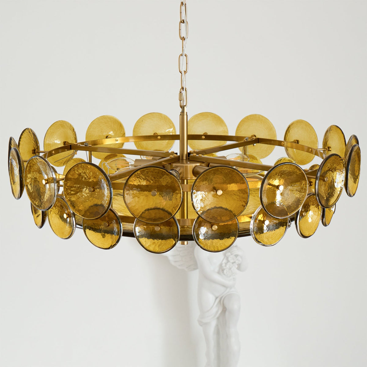 Solaris Disc Murano Glass Chandelier