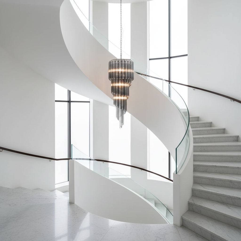 Lucente Noir Spiral Chandelier