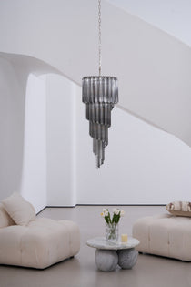 Lucente Noir Spiral Chandelier