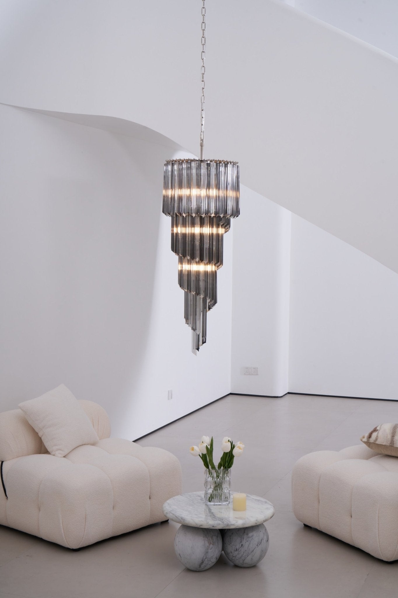 Dark Themed Cascading Rain Chandelier - CasaraHouse