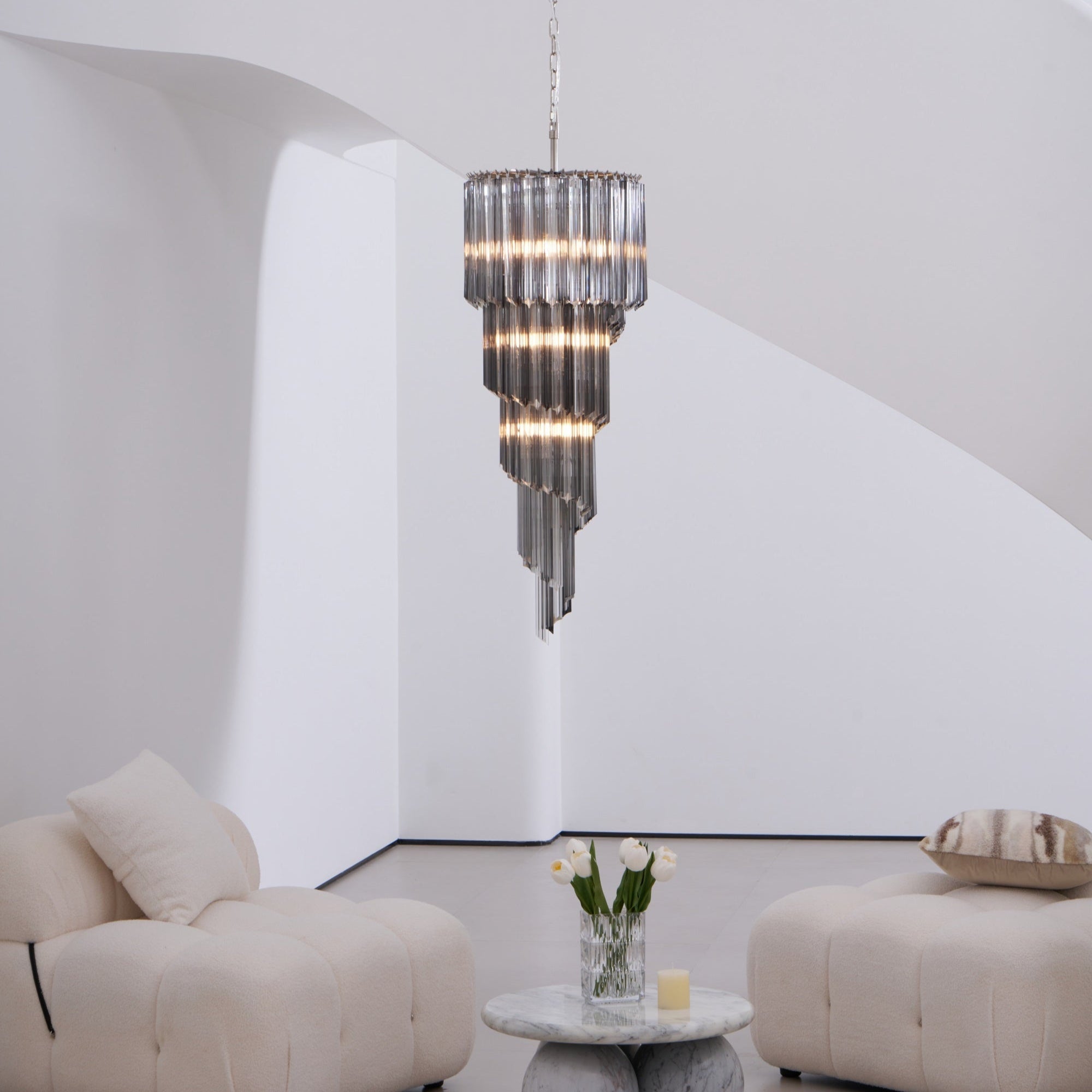 Dark Themed Cascading Rain Chandelier - CasaraHouse