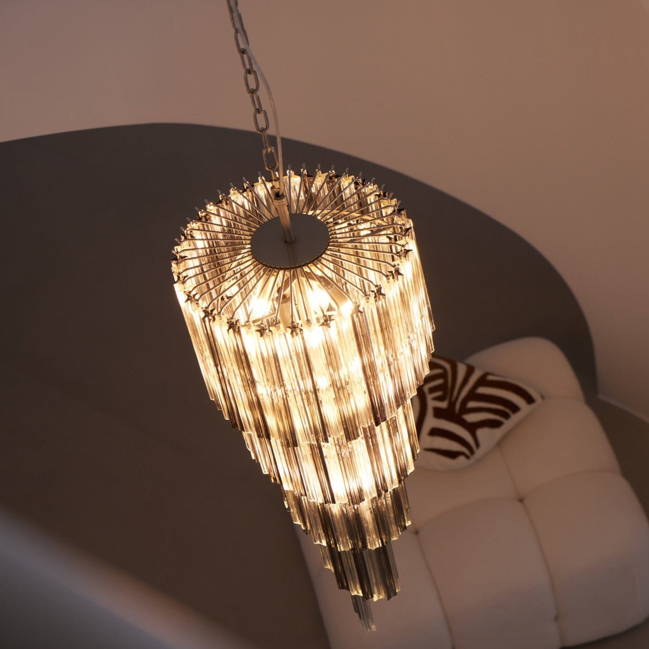 Dark Themed Cascading Rain Chandelier - CasaraHouse