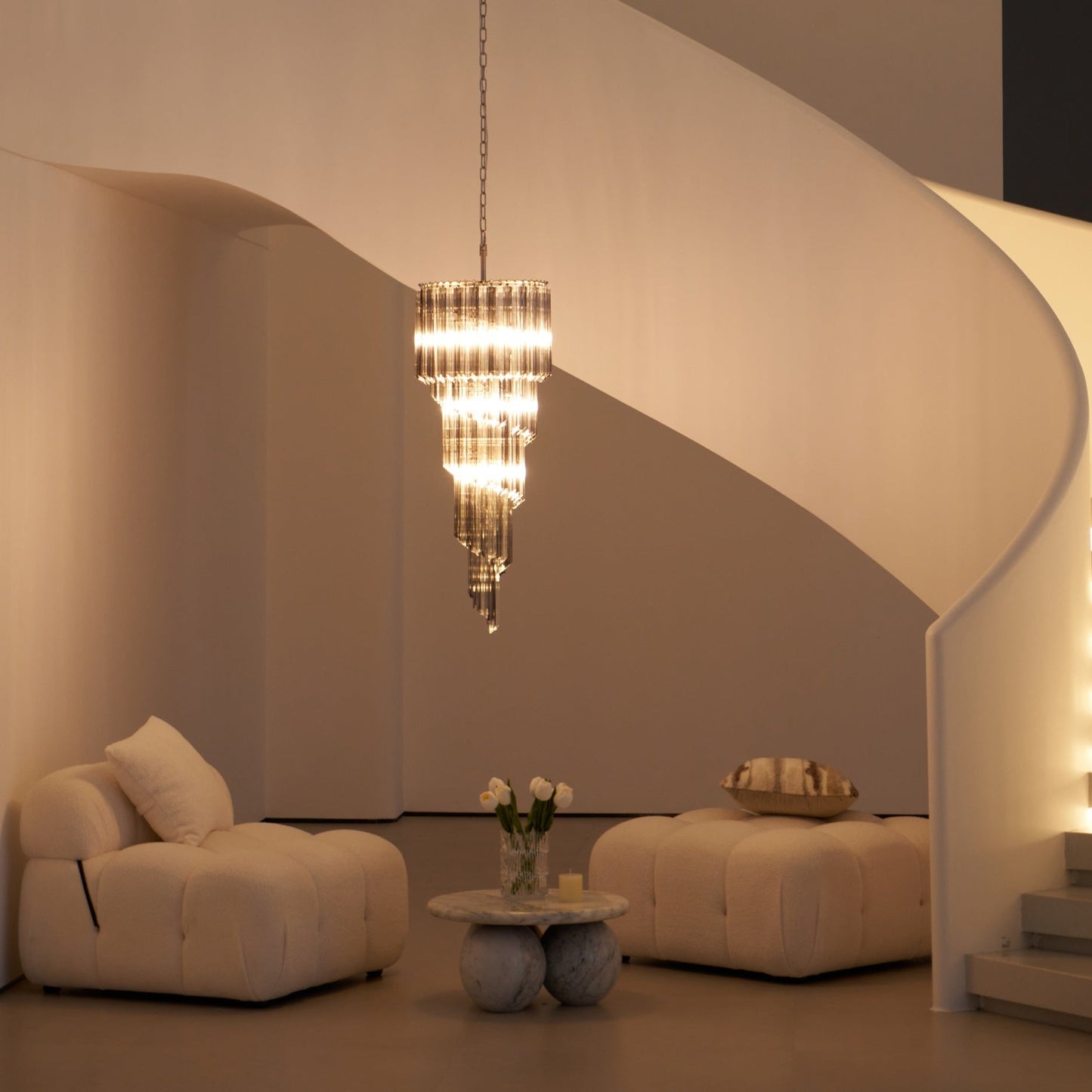Dark Themed Cascading Rain Chandelier - CasaraHouse
