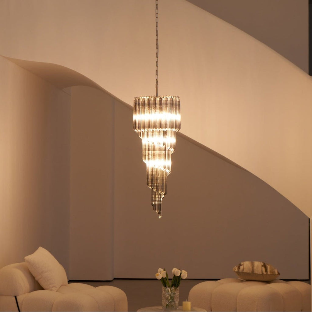 Dark Themed Cascading Rain Chandelier - CasaraHouse