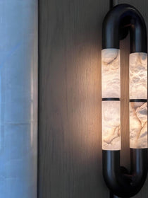 Luma Arc Twin Alabaster Sconce