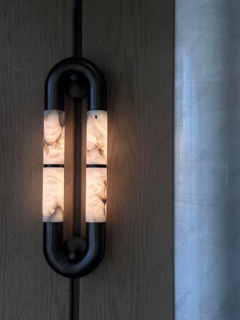 Luma Arc Twin Alabaster Sconce