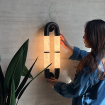 Luma Arc Twin Alabaster Sconce
