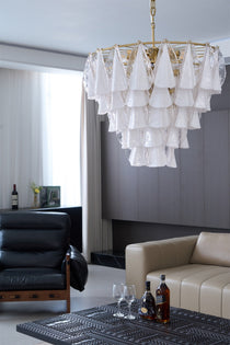 Lunara White Murano Glass Chandelier