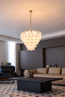 Lunara White Murano Glass Chandelier