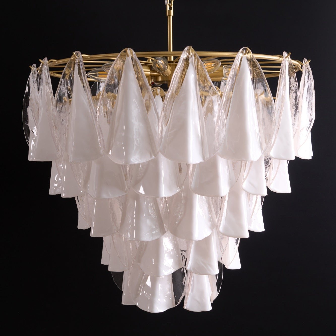 Lunara White Murano Glass Chandelier