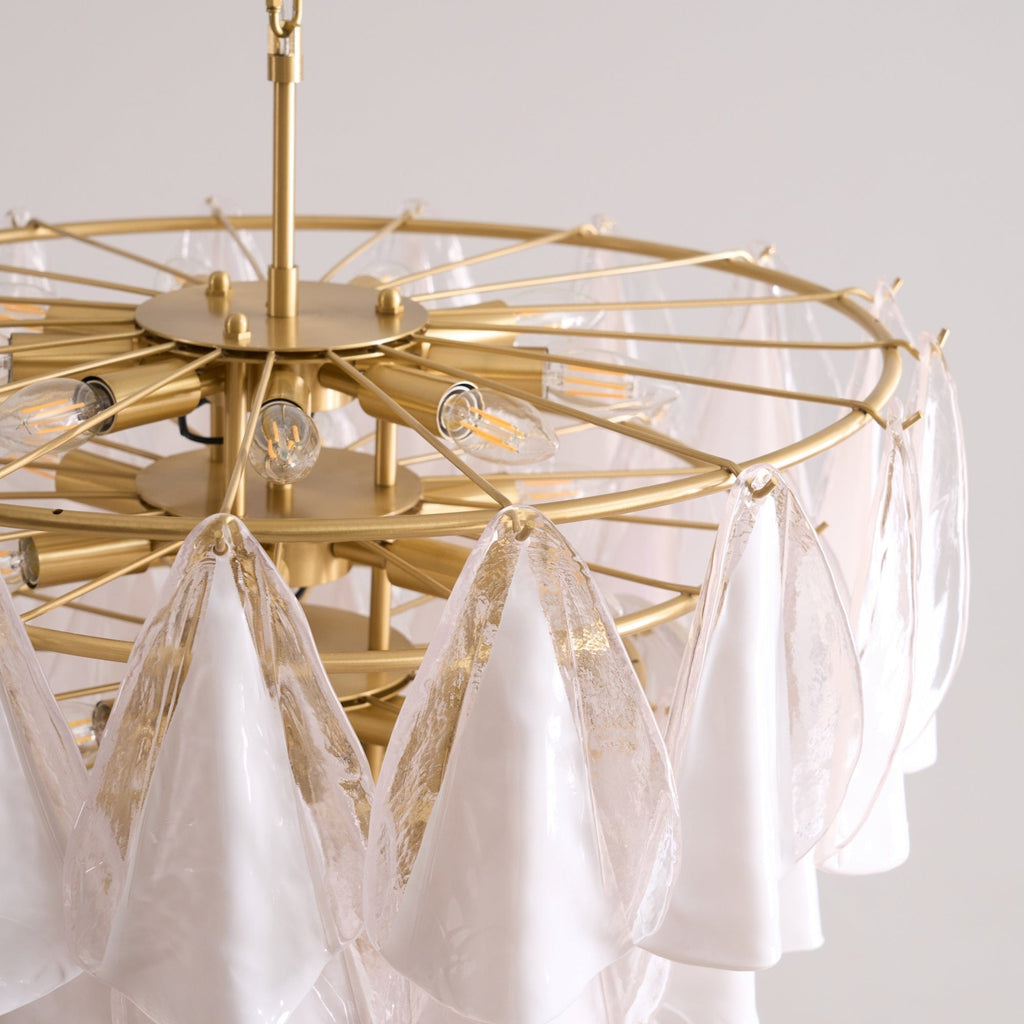 Lunara White Murano Glass Chandelier