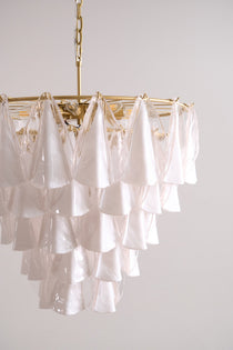 Lunara White Murano Glass Chandelier