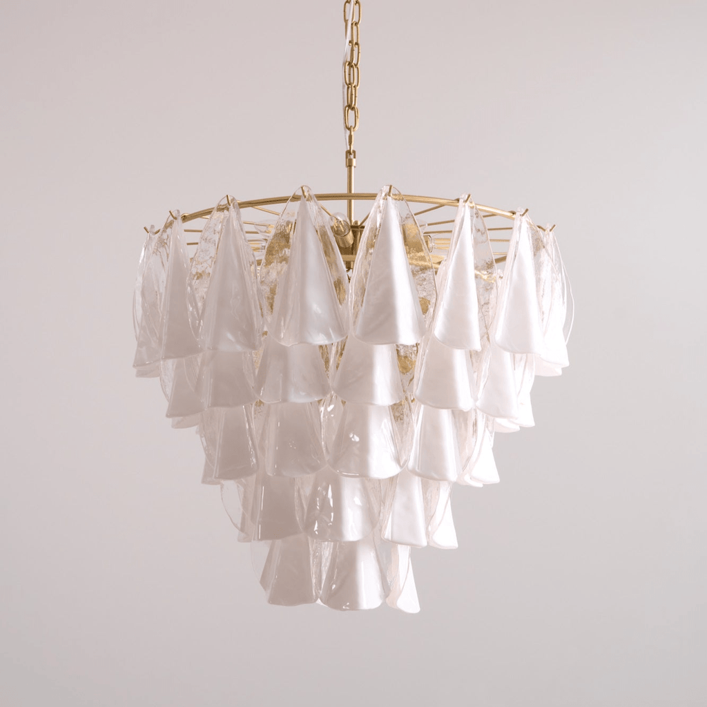 Lunara White Murano Glass Chandelier