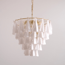 Lunara White Murano Glass Chandelier