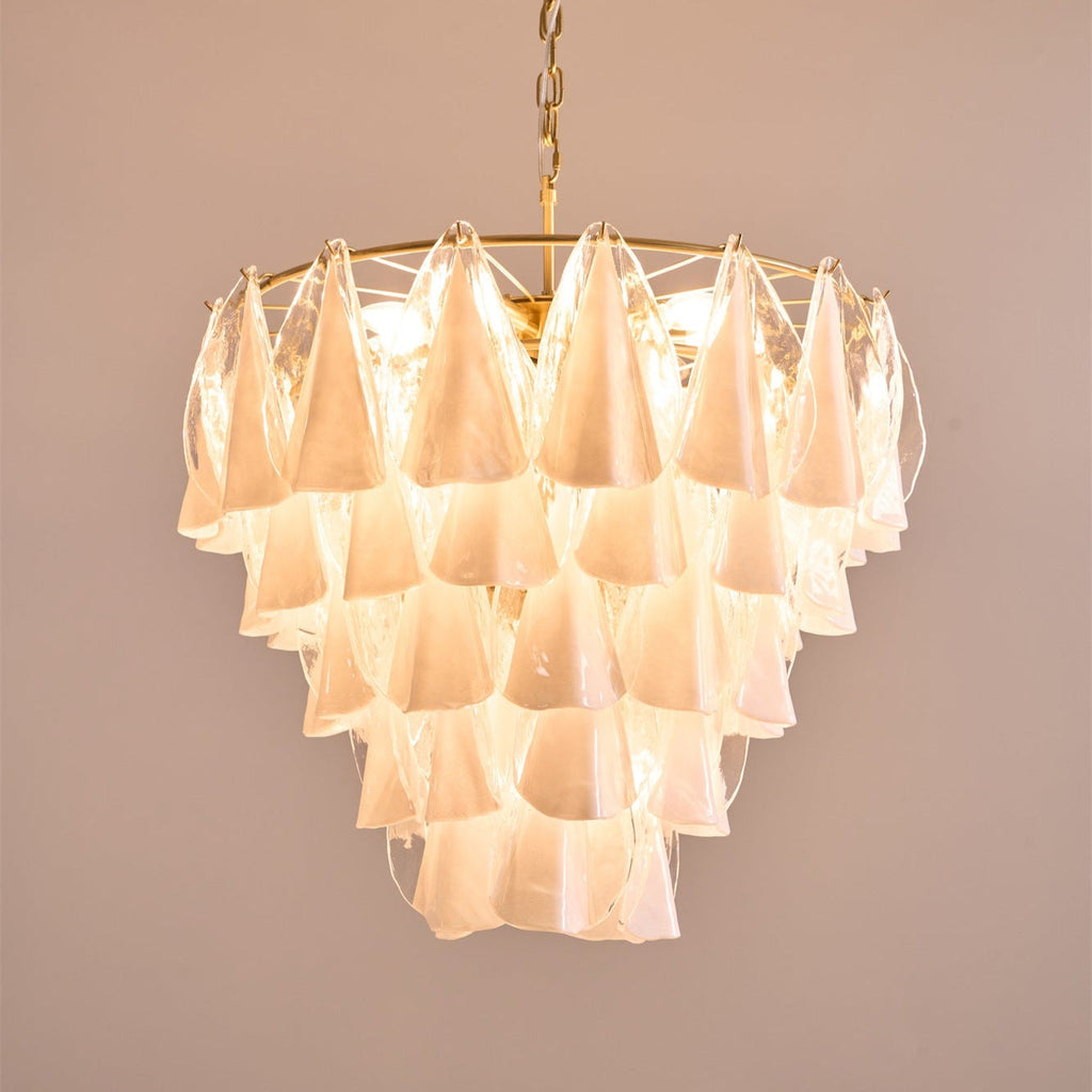 Lunara White Murano Glass Chandelier