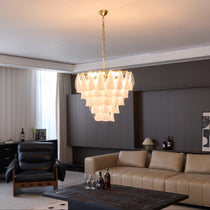 Lunara White Murano Glass Chandelier