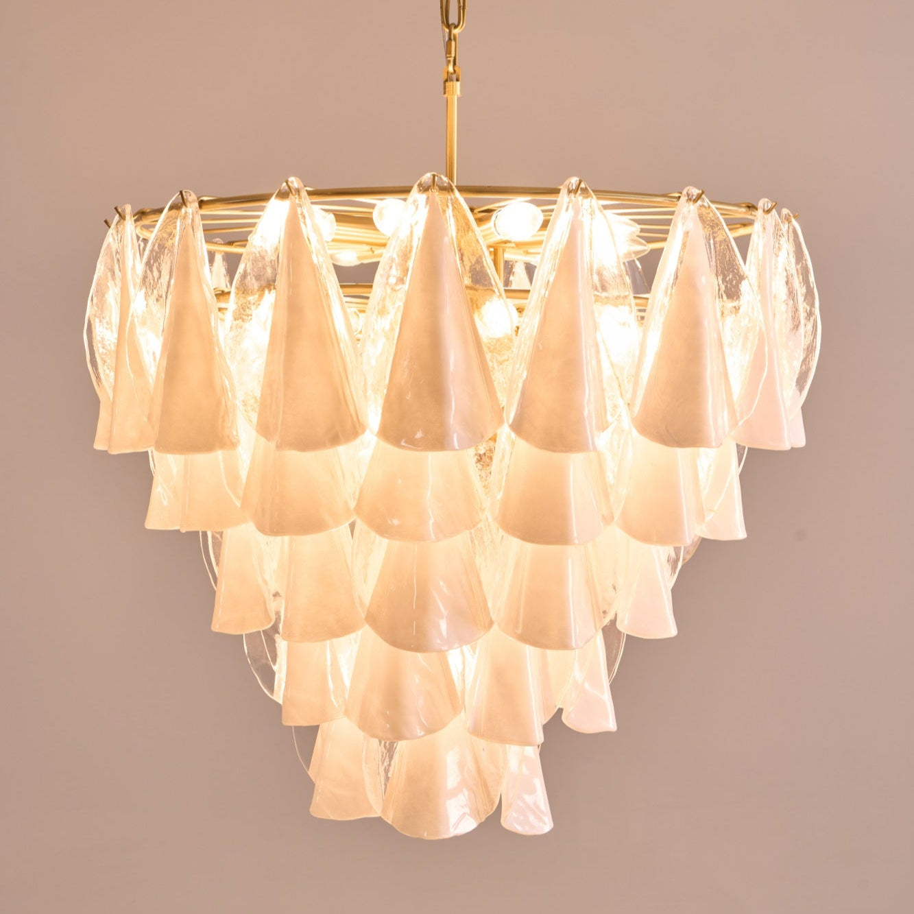 Lunara White Murano Glass Chandelier