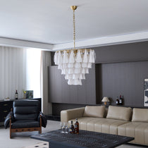 Lunara White Murano Glass Chandelier